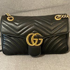 Gucci GG Marmont Small Shoulder Bag Black Excellent Condition
